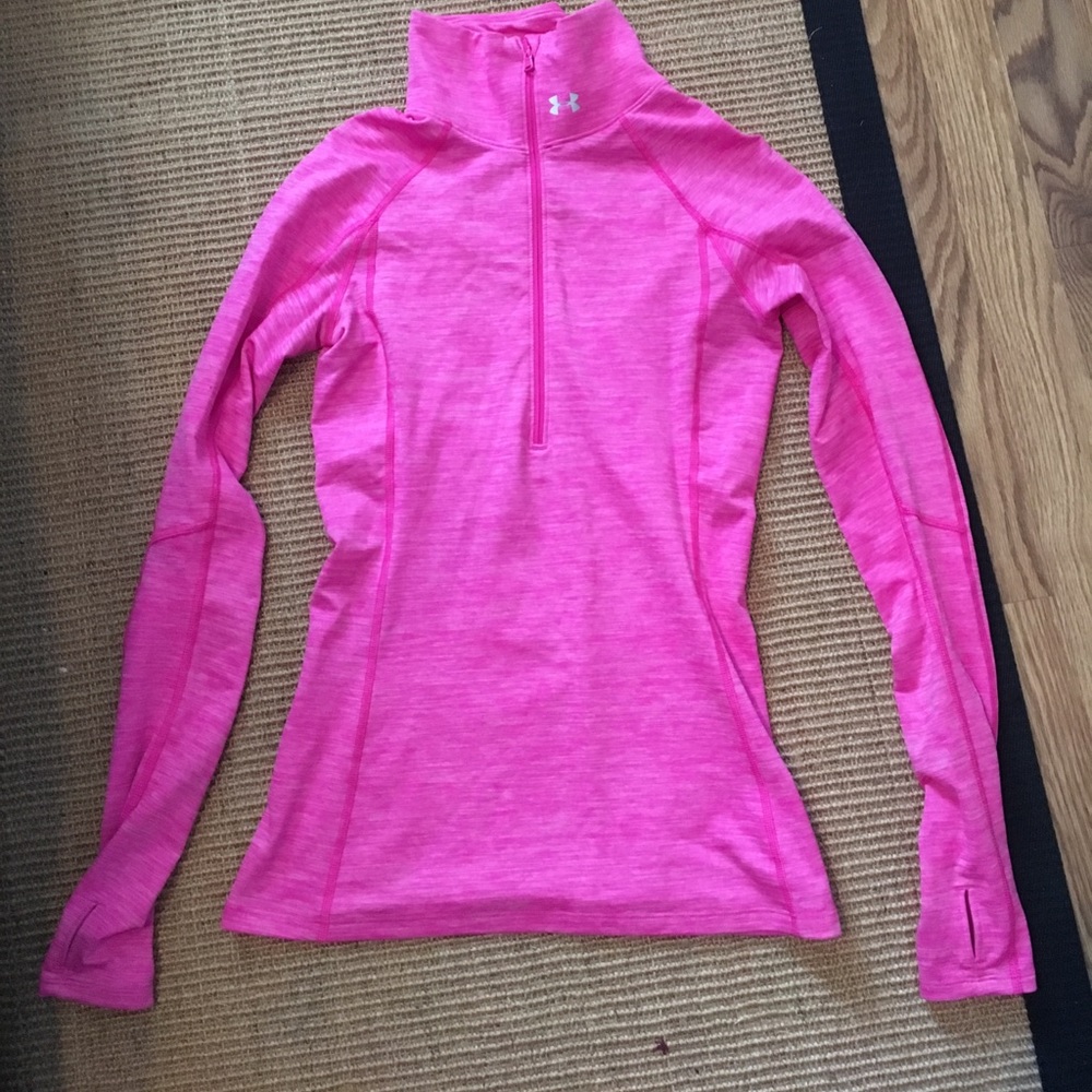 Hot pink under armour half zip